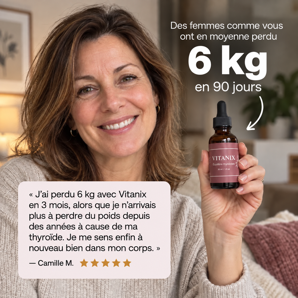 Les femmes qui prennent Vitanix ont perdu en moyenne 6 kg au cours de leurs 90 premiers jours